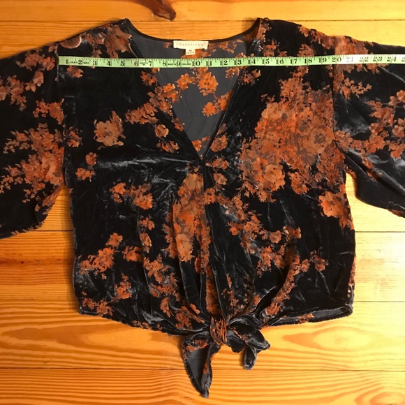 Lovestitch Boho Velvet Crop Top, EUC, M - Picture 7 of 14